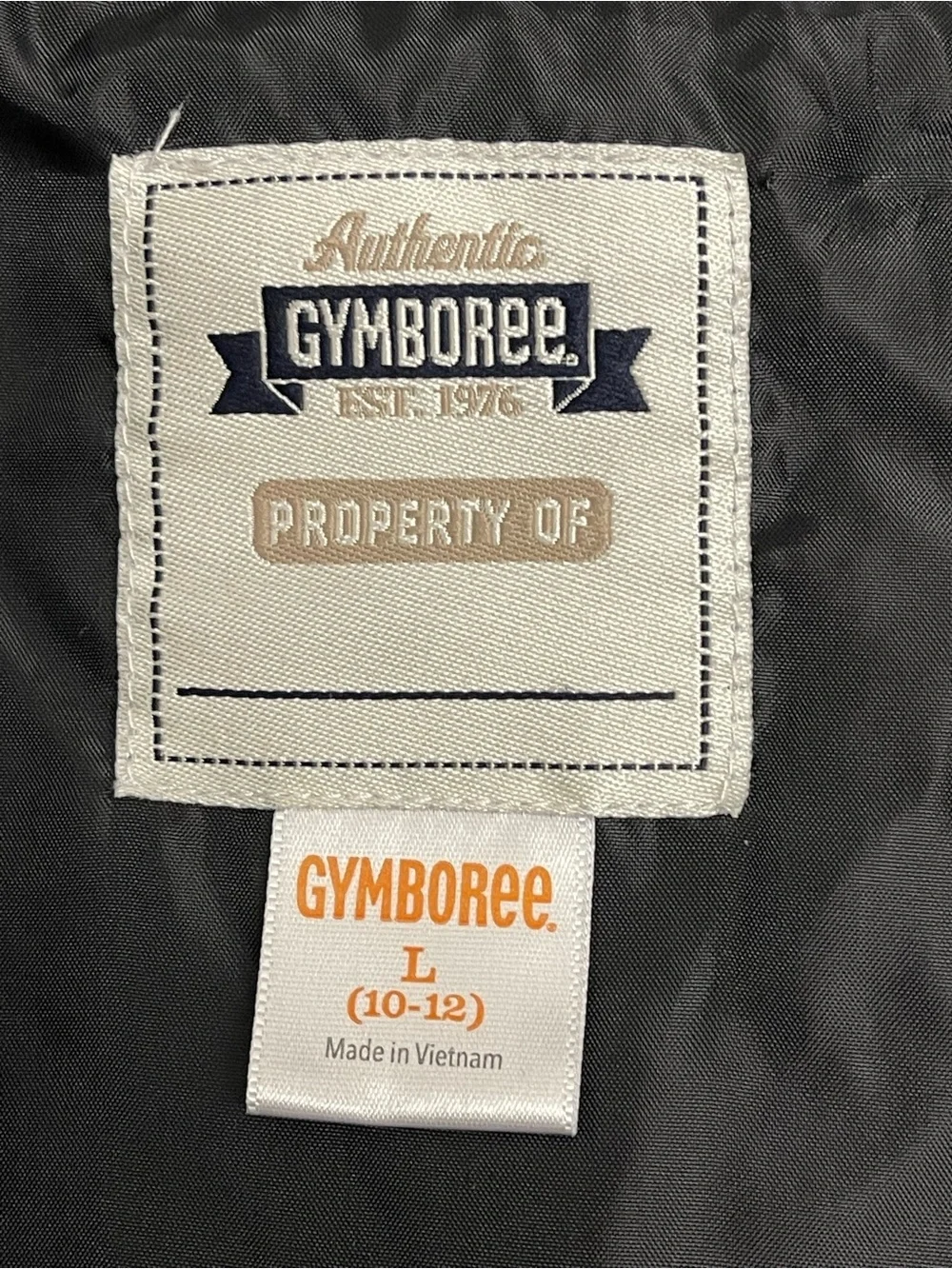 Gymboree Quilted Snap Jacket Gray Boys L 10-12 Lightweight Coat